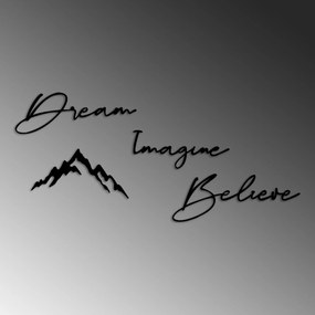 Nástěnná kovová dekorace Amazing Believe černá