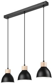 Luster na lanku NICO 3xE27/60W/230V čierna