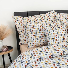 Kvalitex Krepové povlečení Mozaika , 140 x 200 cm,70 x 90 cm, 140 x 200 cm, 70 x 90 cm