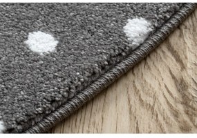 Detský kusový koberec Králiček sivý kruh 140cm