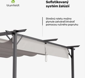 Blumfeldt Pantheon Robust, pergola, 3 x 4 m, práškovo lakovaná oceľ odolná voči poveternostným vplyvom