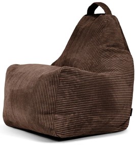 Tmavohnedý menčestrový sedací vak Play Amuse – SLOWDOWN