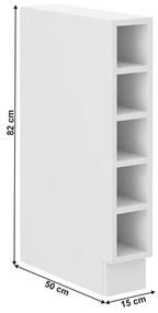 Dolný kuchynský regál Lesana 1 (biela) 15D OTW BB . Vlastná spoľahlivá doprava až k Vám domov. 1063932