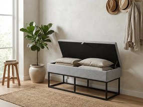 Lavica s úložným priestorom TAURO 112x48 cm, sivá