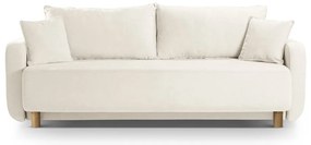 Krémová rozkladacia pohovka s úložným priestorom 231 cm Elen – Micadoni