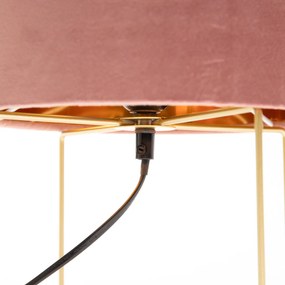 Moderná stolná lampa ružová so zlatom - Rosalina