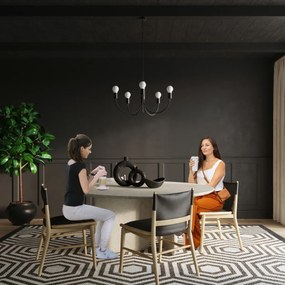 Luster Piccolo 3, čierne telo svietidla