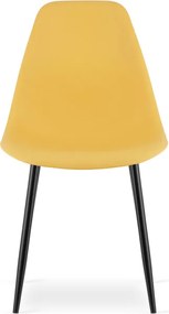 Jedálenská stolička WAT horčicová - čierne nohy (1 ks)