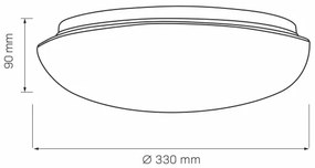Stropné svietidlo BONIFACY 2xE27/20W/230V pr. 33 cm biela