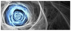 Obraz - Abstraktné ruže modrá (120x50 cm)