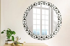 Okrúhle ozdobné zrkadlo Geometrické trojuholníky fi 80 cm