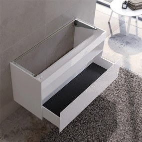 KEUCO Stageline závesná skrinka pod umývadlo, 1 zásuvka + 1 priehradka, s elektrinou, 1200 x 490 x 625 mm, biela, 32882300110