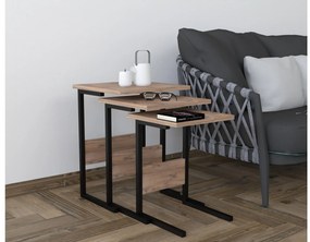 Set 3ks. konferenčných stolíkov Bameni (čierna + borovica atlantická). Vlastná spoľahlivá doprava až k Vám domov. 1094334