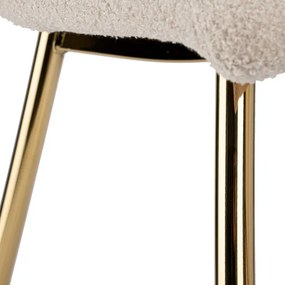 Jedálenská stolička DENVER Teddy zlatá / béžová