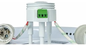 Stropné svietidlo s pohybovým senzorom MANA 2xE27/40W/230V priemer 30 cm biele