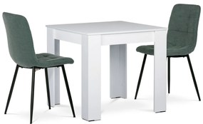 Jedálenský set z MDF s 2 stoličkami, 80 x 80 x 75cm, biely