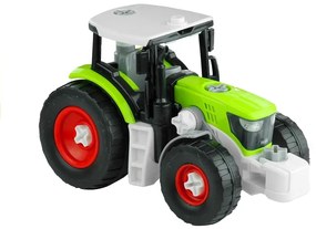 LEAN TOYS Traktor s prívesom na drevo