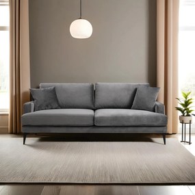 Pohodlná trojmiestna pohovka Papira 205 x 90 cm, sivá