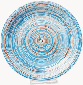 Ručne vyrobené plytké taniere Swirl, 6 ks