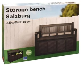 DekorStyle Záhradná lavica s úložným priestorom- ČIERNA