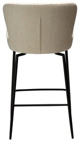 Krémovobiela čalúnená barová stolička (výška sedadla 67,5 cm) Glam – DAN-FORM Denmark