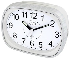 Analógový budík JVD SRP836.8 s mechanickým zvonením – tichý chod sweep, 12 cm