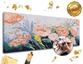 Maľovanie podľa čísel PREMIUM GOLD – Ružová záhrada
