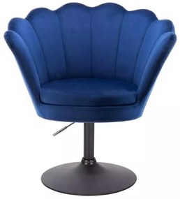 LuxuryForm DESIGN Kreslo FREY VELUR na čiernom tanieri - modré