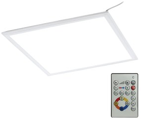 EGLO Stropný LED panel SALOBRENA-RGBW, 21W, stmievateľný, denná biela, RGB, diaľkový. ovládanie, 45x45cm