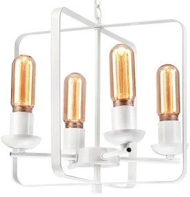 Luster na reťazi CEDRIC II 4xE27/60W/230V biela