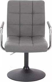 LuxuryForm DESIGN Stolička VERONA na čiernom tanieri - šedá