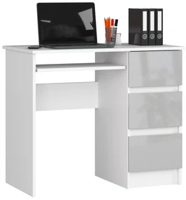PC stolík Benicio  (biela + metalický lesk) (P). Vlastná spoľahlivá doprava až k Vám domov. 1069688
