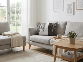 Obliečka na vankúš z mikrovlákna TIRSO 50x70 cm, sivo-biela