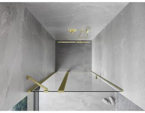 Mexen MIST, 1-krídlové sprchové dvere (1d+1s) 75x200 cm, 6mm číre sklo, zlatý matný profil, 8A4-075-000-55-00