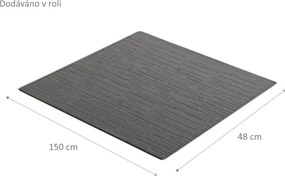 IN-DURO Protišmyková podložka do zásuviek – STRIPES antracit, 1,5m x 48 cm