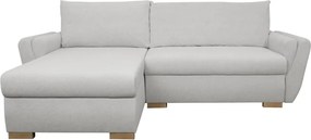 Rohová sedačka Helvetius, svetlo šedá látka