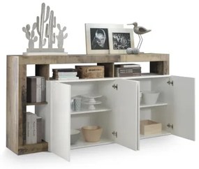 Komoda LENOR biela/hnedá