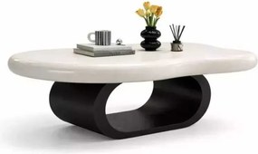 LuxuryForm DESIGN Konferenčný stolík DECO 120 × 79 cm – biely, čierna podnož