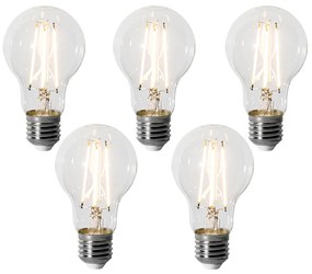 Sada 5 ks E27 dimbare LED lamp A60 6W 500 lm 2200K