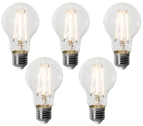 Sada 5 ks E27 dimbare LED lamp A60 6W 500 lm 2200K