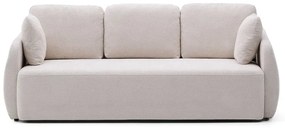 Krémová ženilková rozkladacia pohovka 225 cm Laira – Kave Home