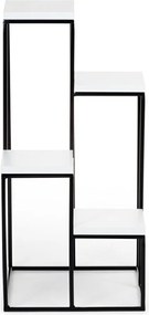 STOJAN NA KVETINÁČ KASKADA 70X34X34 CM ČIERNA/BIELA