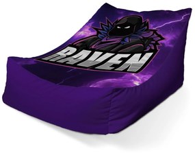 Sablio Sedací vak Lounge FORTNITE RAVEN Fialová búrka - 120 x 100 x 80 cm
