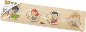 Prvé puzzle s rúčkami Viga 44536 farby pleti