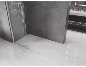 Mexen Velar, posuvné dvere do otvoru typ Walk-In 110 cm, 8mm číre sklo, chrómová, 871-110-000-03-01