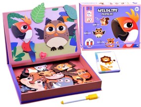 ZA3971 DR Magnetické puzzle zvieratká 54 ks