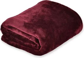 Flanelová deka Viktoria 140x200 cm, bordová%