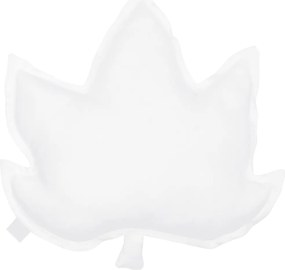 Ľanový vankúš javorový list biely 43x43 cm