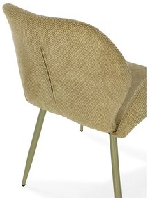 Zelené čalúnené jedálenské kreslá v súprave 2 ks Ansu – Marckeric