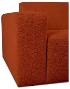 Rohová pohovka z textílie buklé v tehlovej farbe (pravý roh) Roxy – Scandic